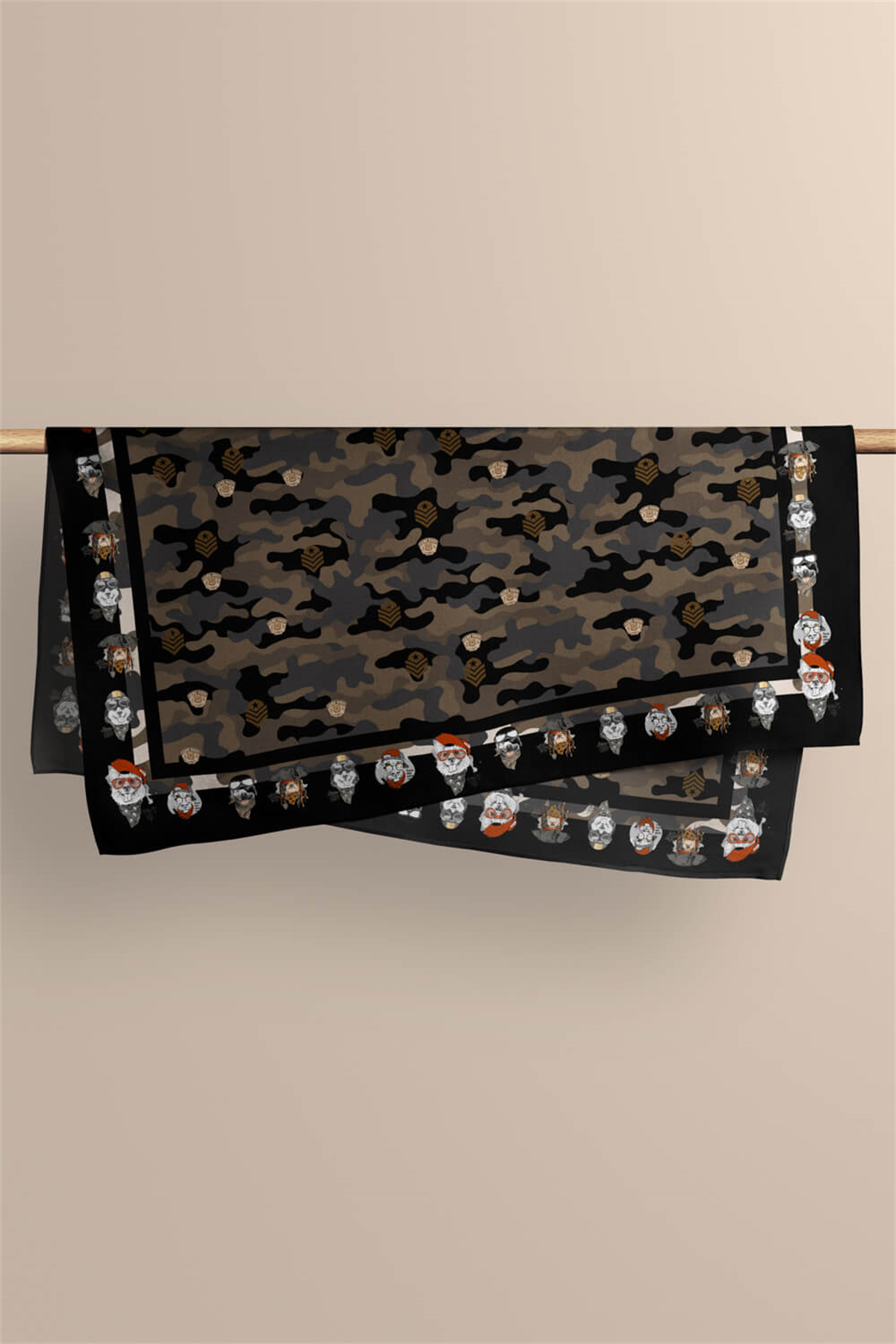 D5 Modabutik Köpek Bandanası Siyah 50x50