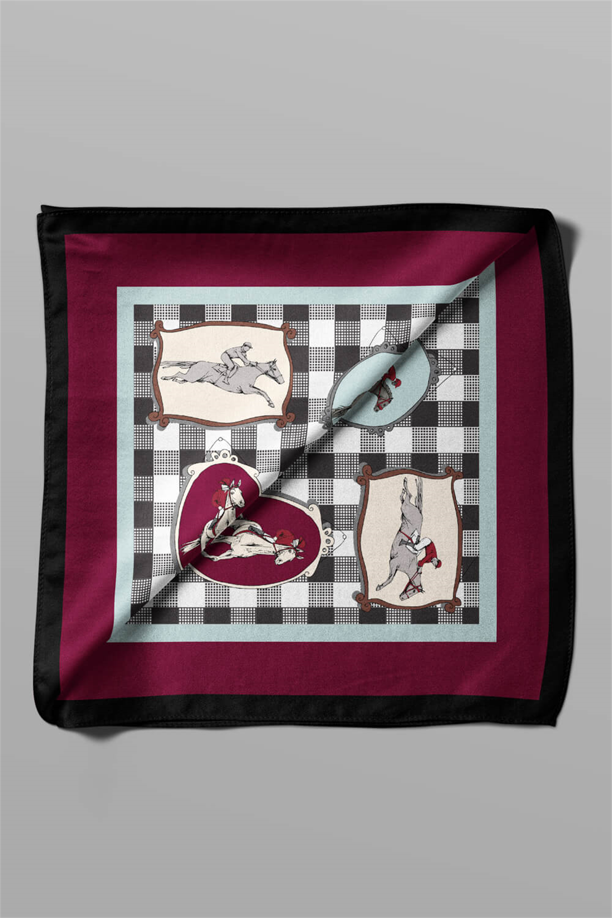 H34 Modabutik At Desenli Bandana