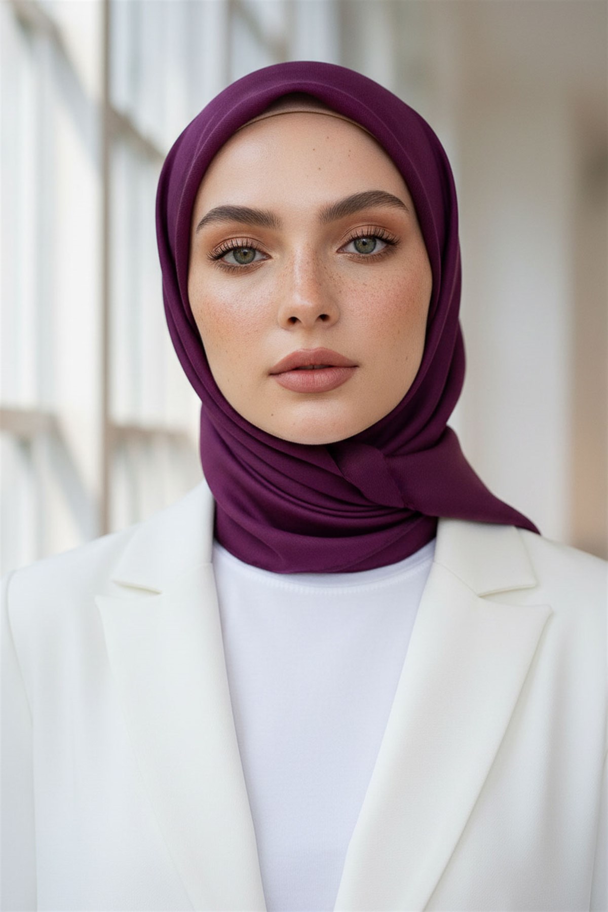 %100 Twill İpek Düz Şarabi Renkli Daha Tok Exclusive Serisi 90x90 Eşarp Dikim Şekli : El Dikişi
