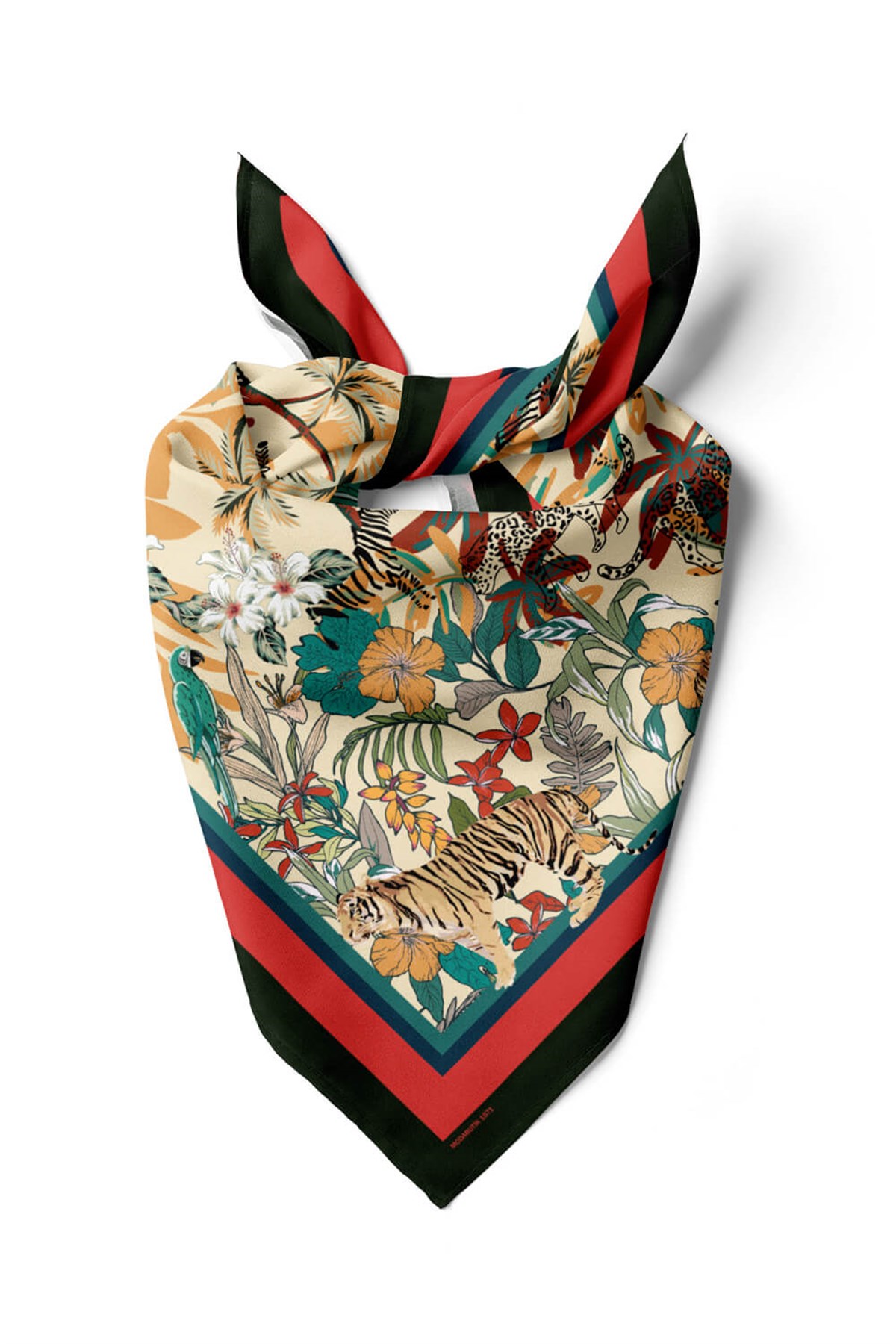 Violla C89 Kadın Kaplan Desenli 50x50 Bandana DG01571-22
