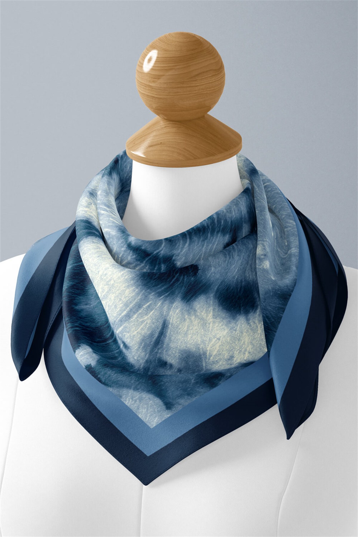 G49 Modabutik Desenli Saten Bandana