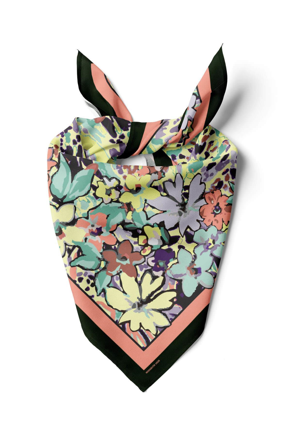 B101 ÇİÇEK DESENLİ BANDANA