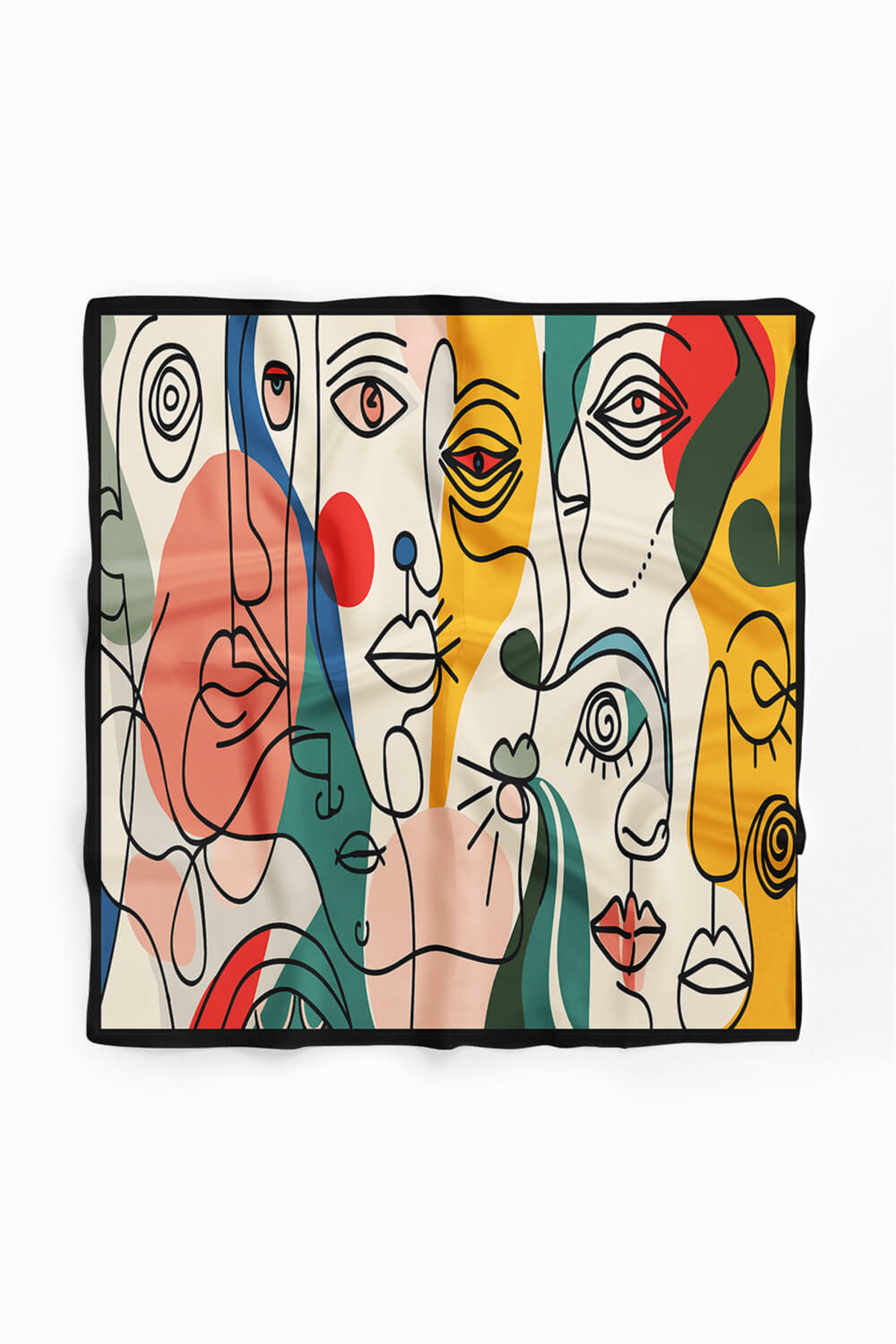 G103 Modabutik Silüet Desenli Bandana