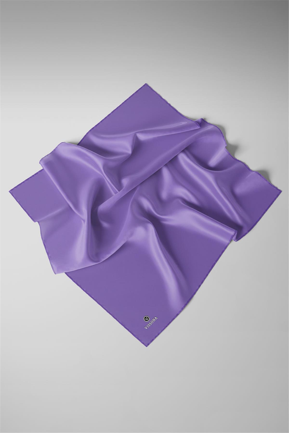 %100 Twill İpek Düz Desenli Eşarp 90x90 Eşarp Dikim Şekli : El Dikişi