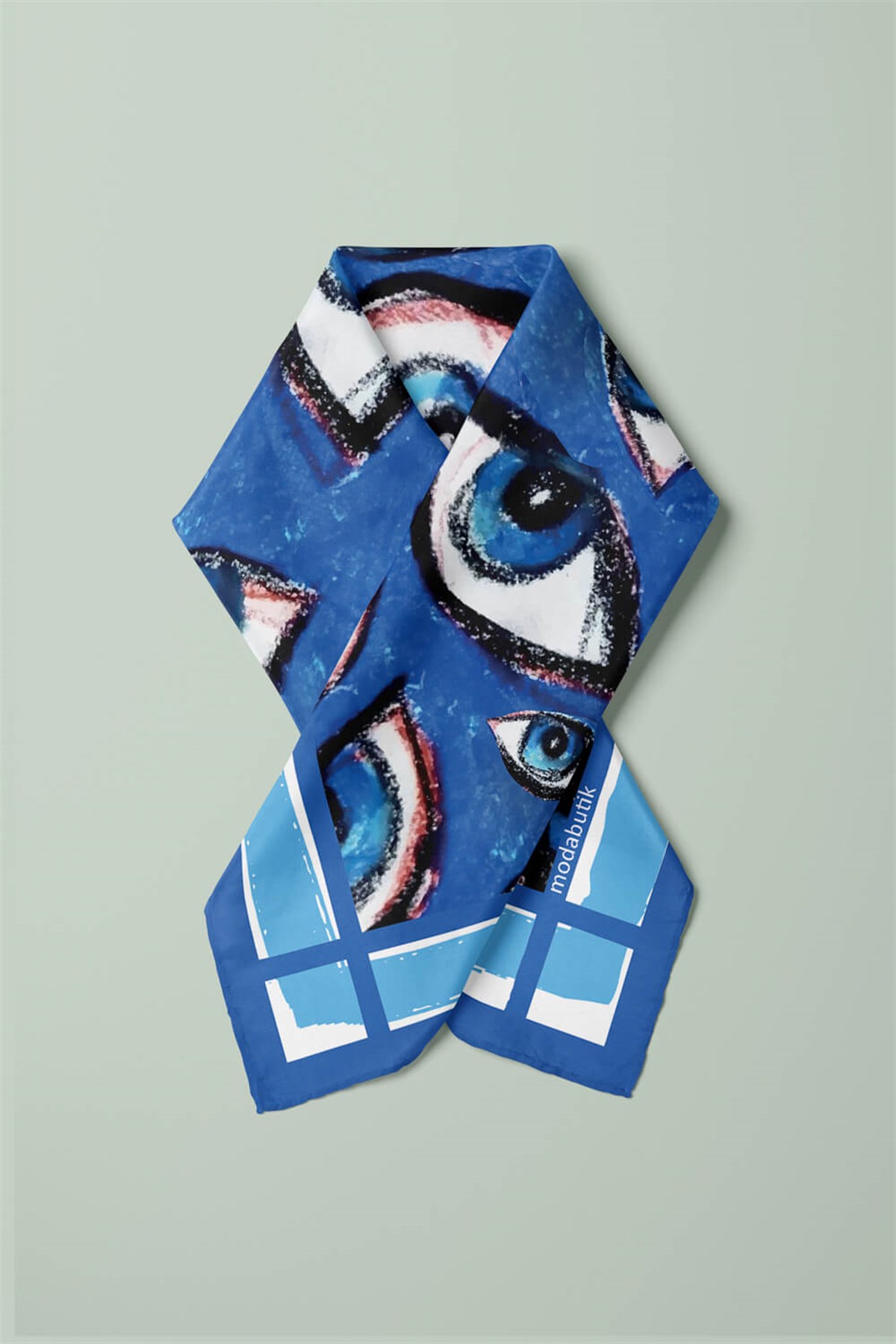 Violla A13 OUL PASTEL BLUE TASARIM BANDANA