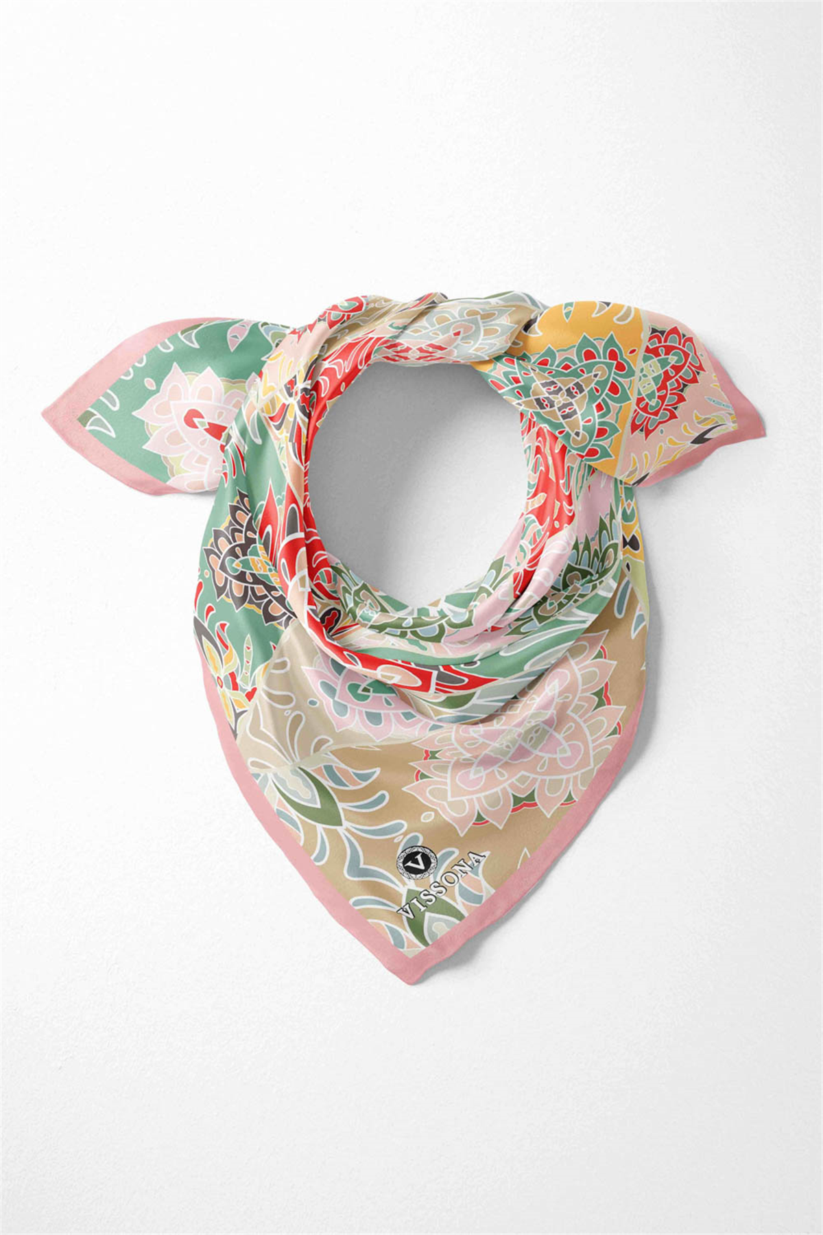 100% Silk Headscarf for Women - 22