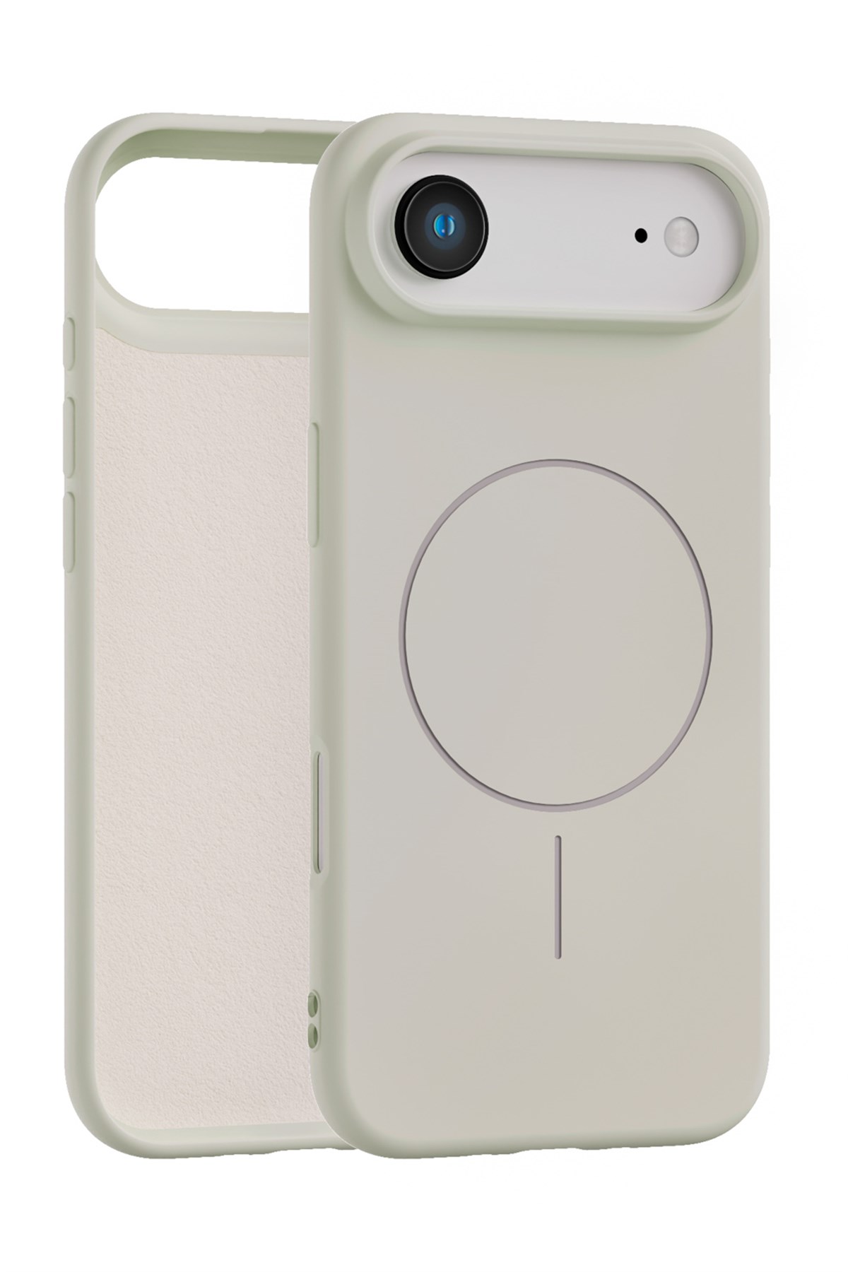 iPhone Air Uyumlu İçi Kadife Magsafe Wireless Şarj Özellikli Taş Renkli Telefon Kılıfı