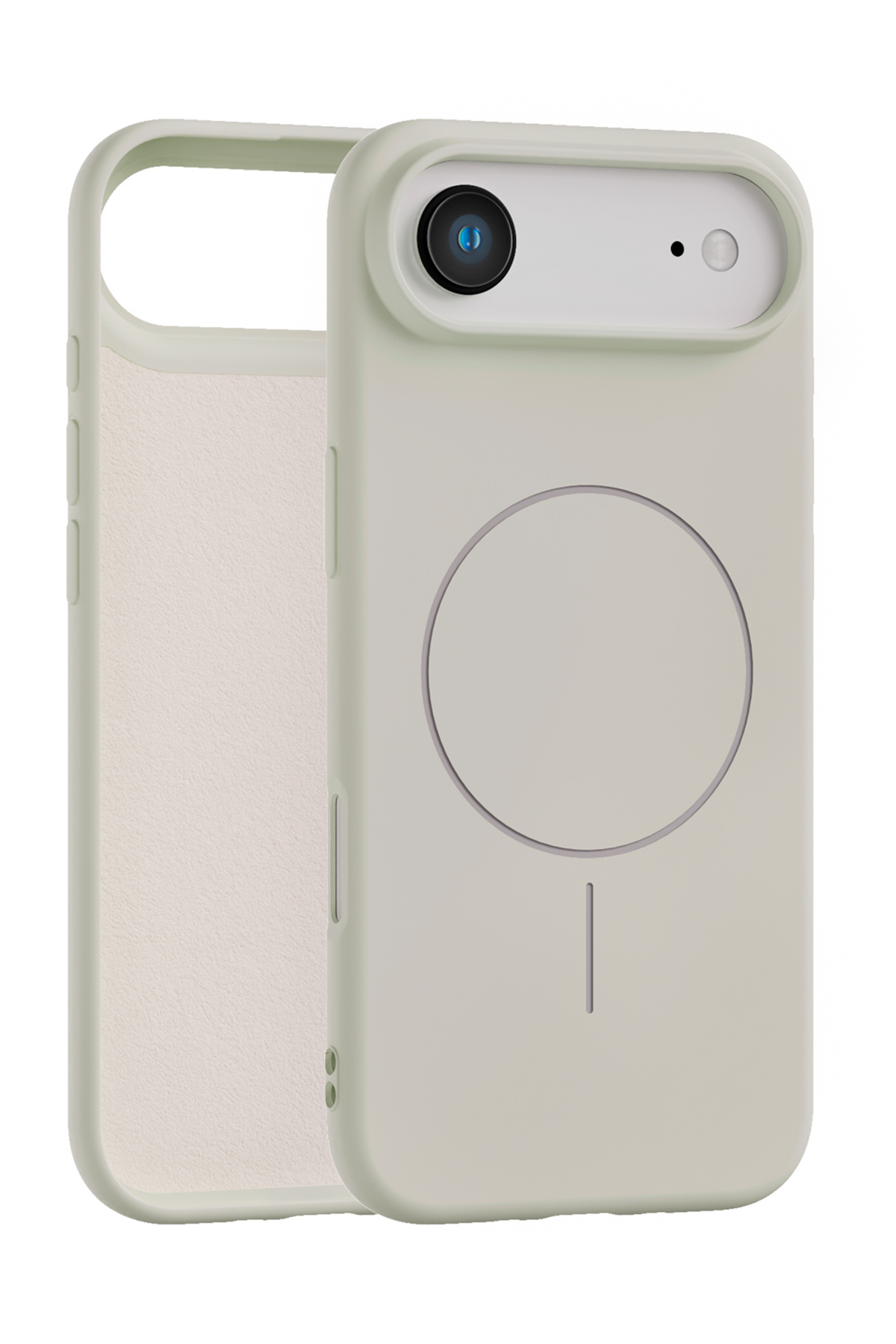 iPhone Air Uyumlu İçi Kadife Magsafe Wireless Şarz Özellikli Taş Renkli Telefon Kılıfı