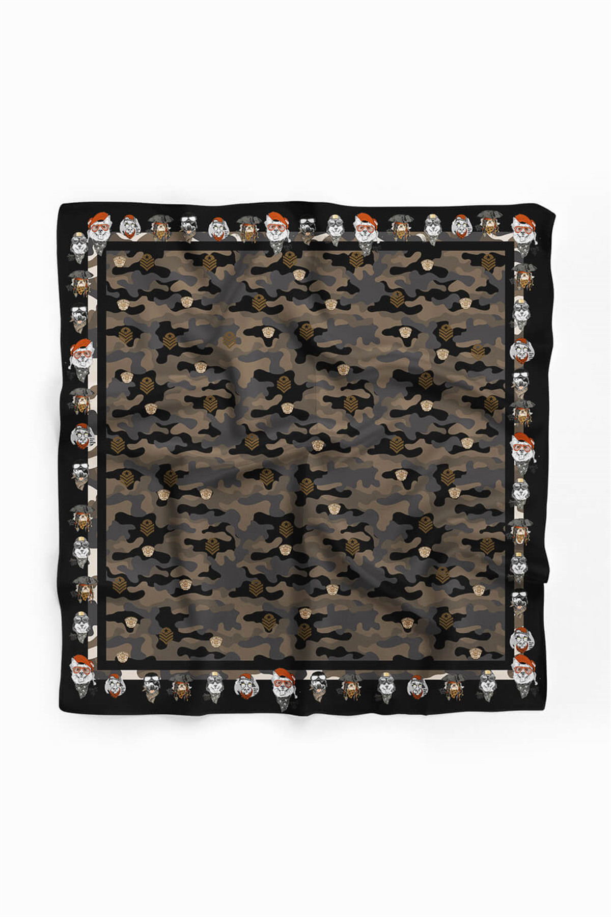D5 Modabutik Köpek Bandanası Siyah 50x50