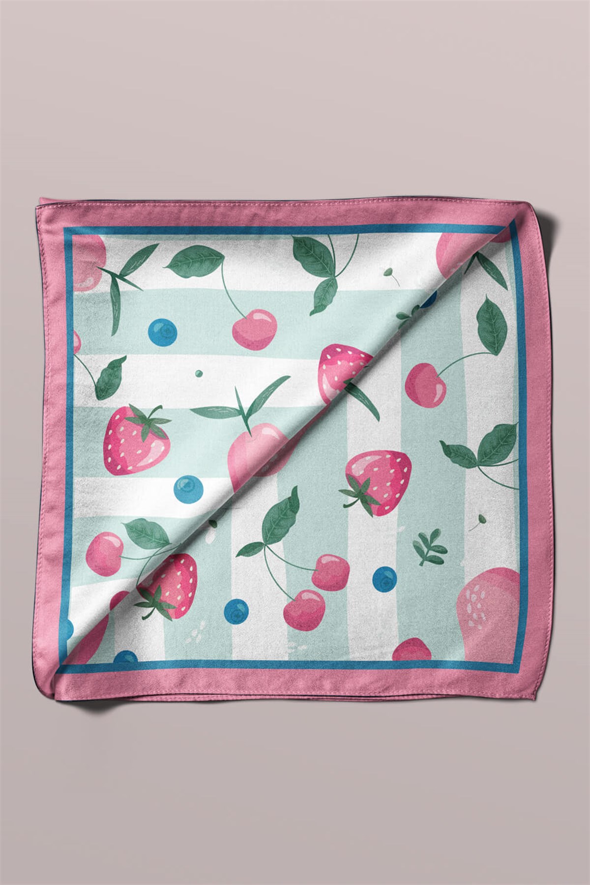 B60 Violla Çikolata Desenli Bandana