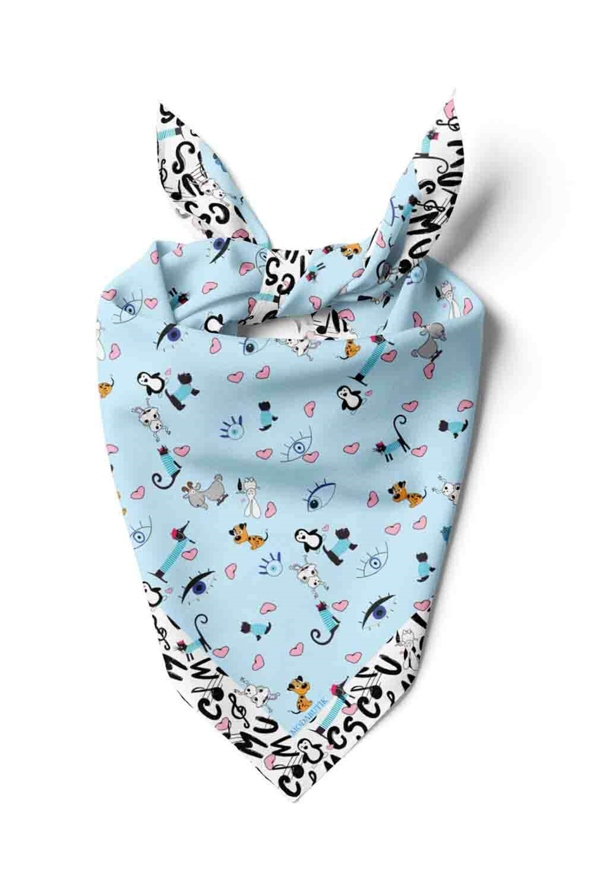 D15 Modabutik Köpek Bandanası Mavi 50x50