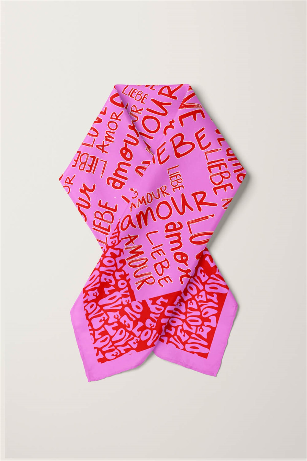 Vissona Amour Desenli İpek Bandana