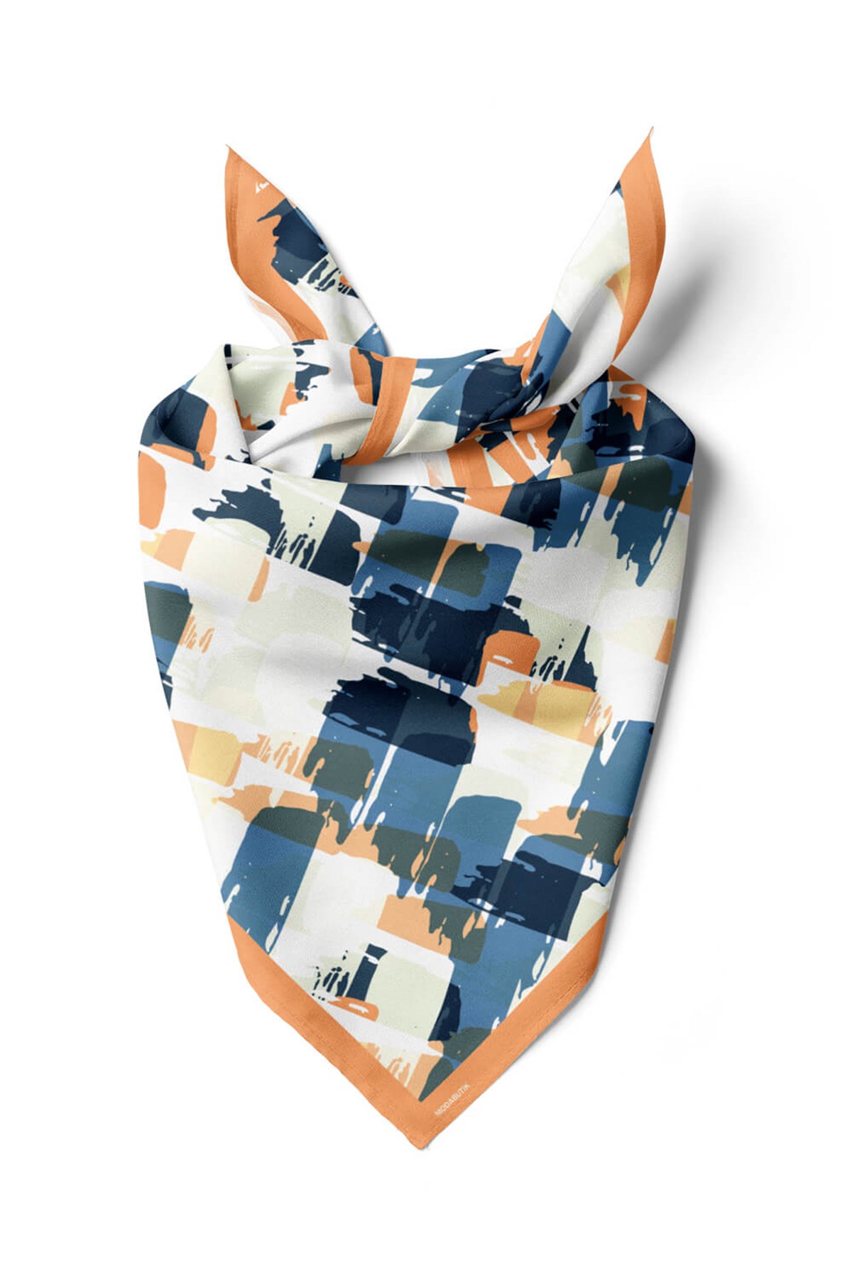 Violla Y23 Kadın Sulu Boya Desenli Bandana 50x50 DG0398-22