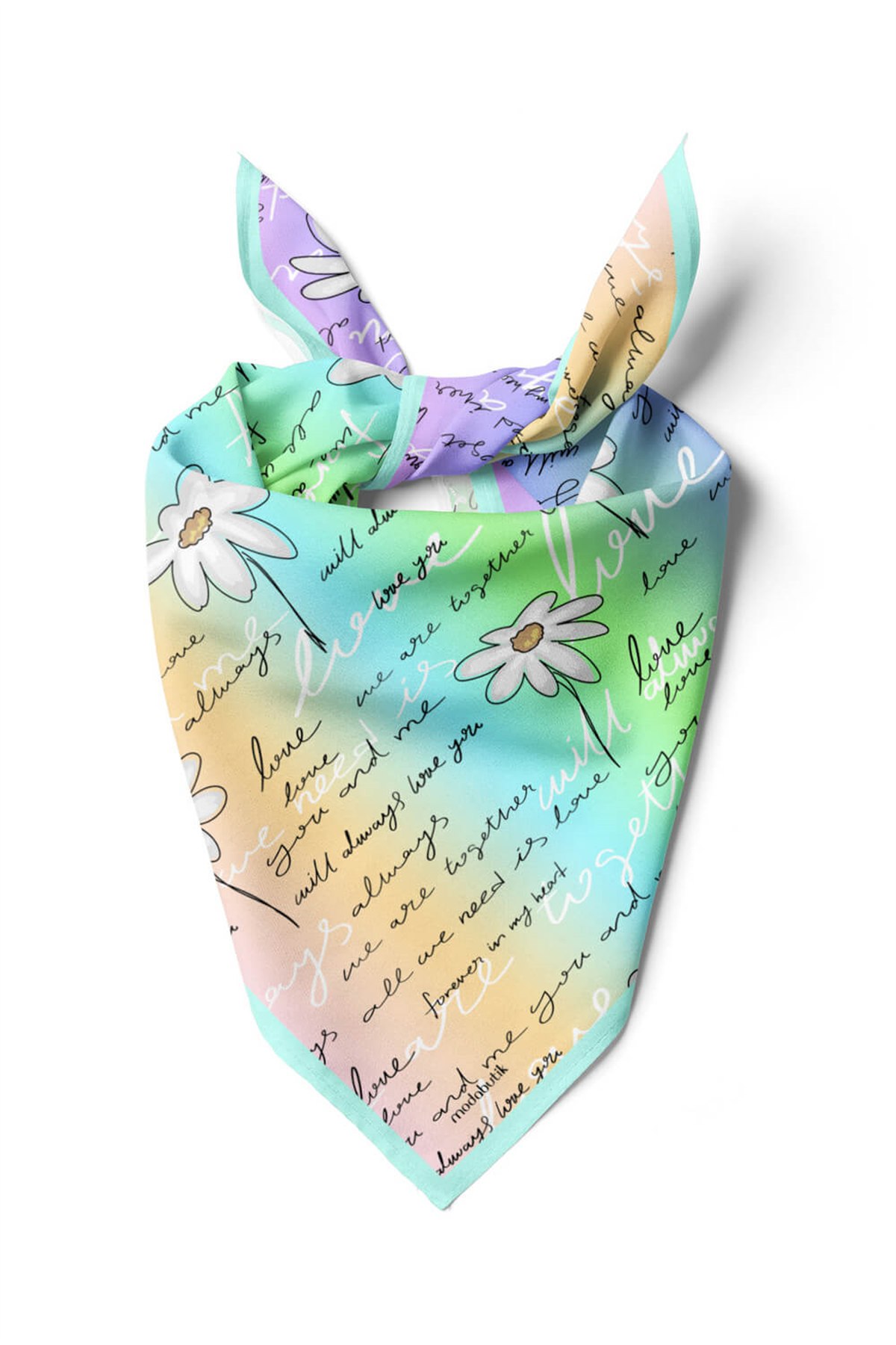 Z8 Modabutik Papatya Desenli Bandana