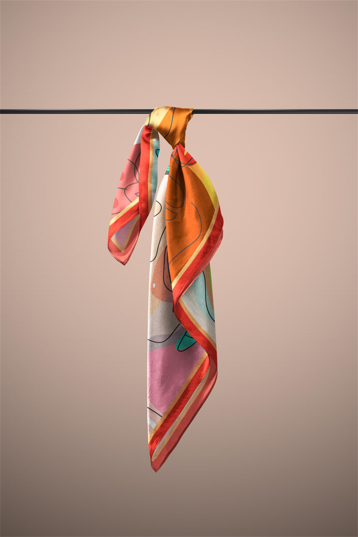 Z85 Modabutik Silüet Desenli Bandana