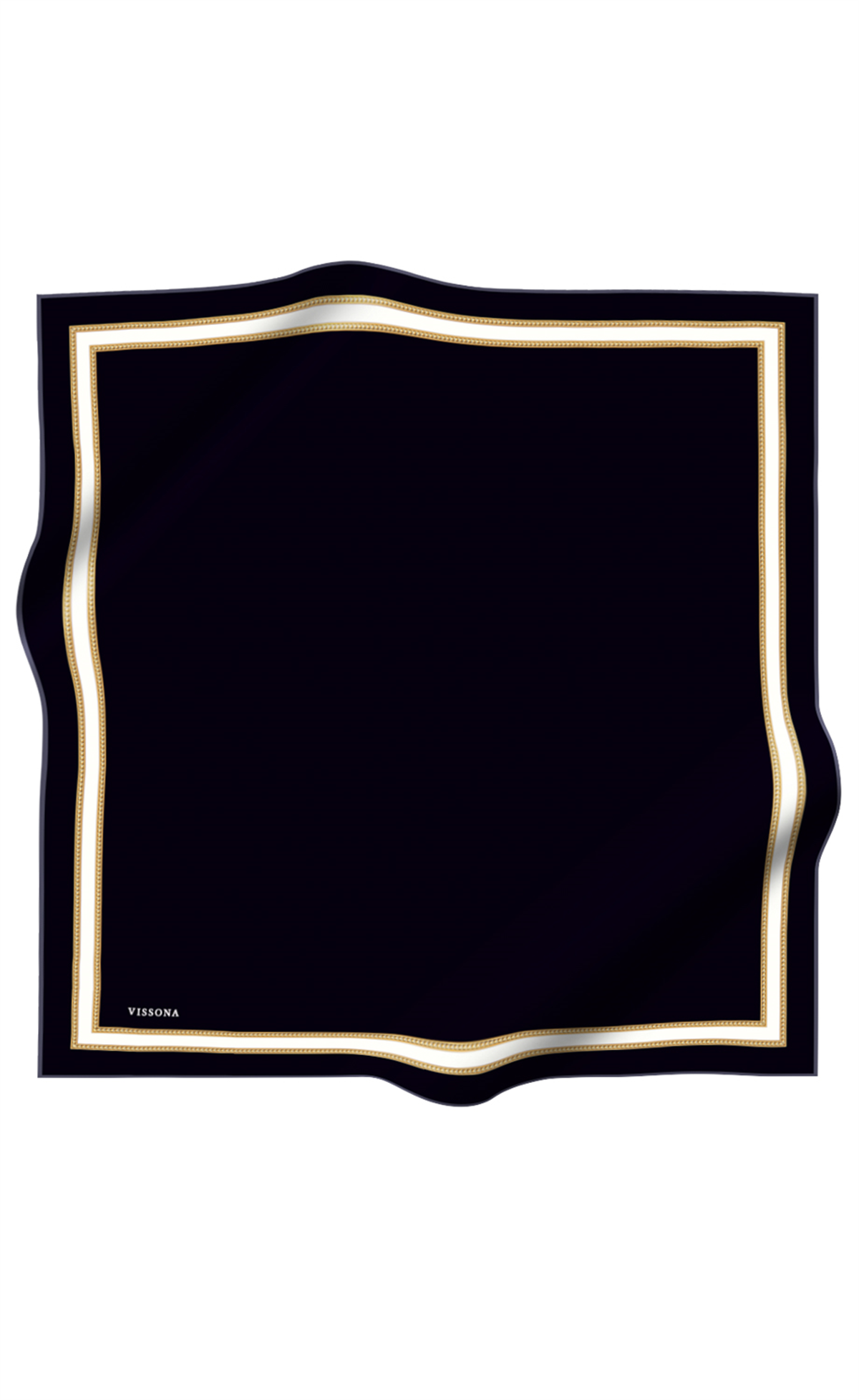 % 57 İPEK % 43 VİSKON Twill İpek Dokulu Şerit Desenli Siyah - Kremi Renkli 90x90 Eşarp Dikim Şekli : El Dikişi