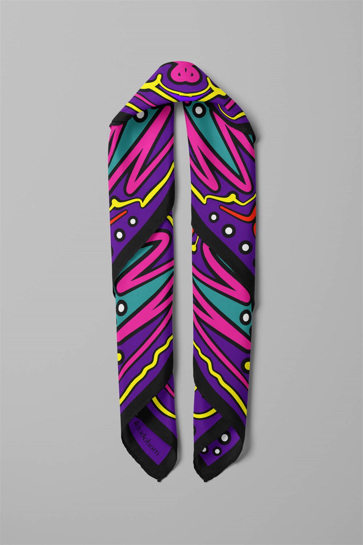 A35 Violla Geometrik Desenli Bandana