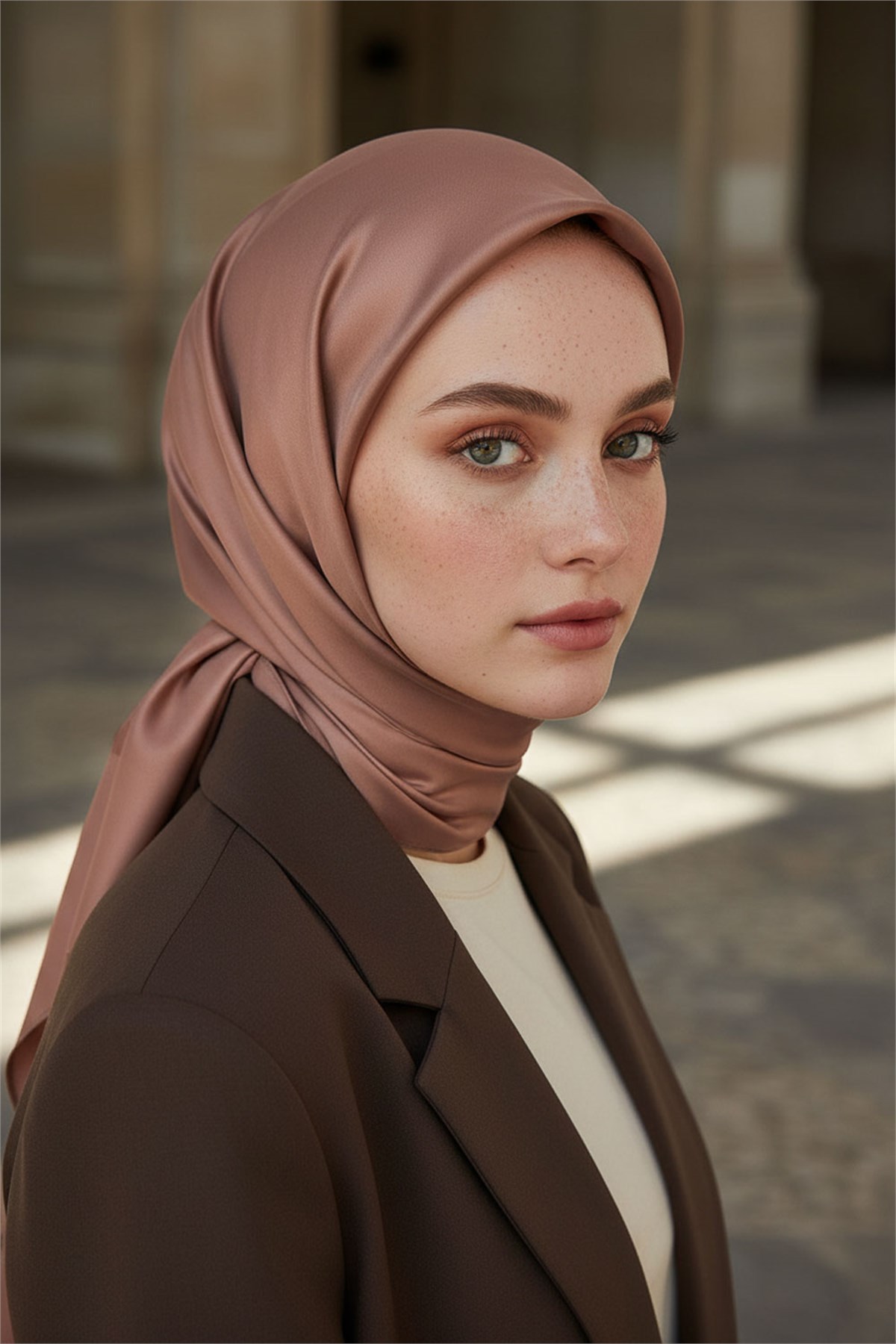 %100 Saf İpek Twill Eşarp 90x90 – Düz Renk, Kaymayan Tok Dokulu, El Dikişli