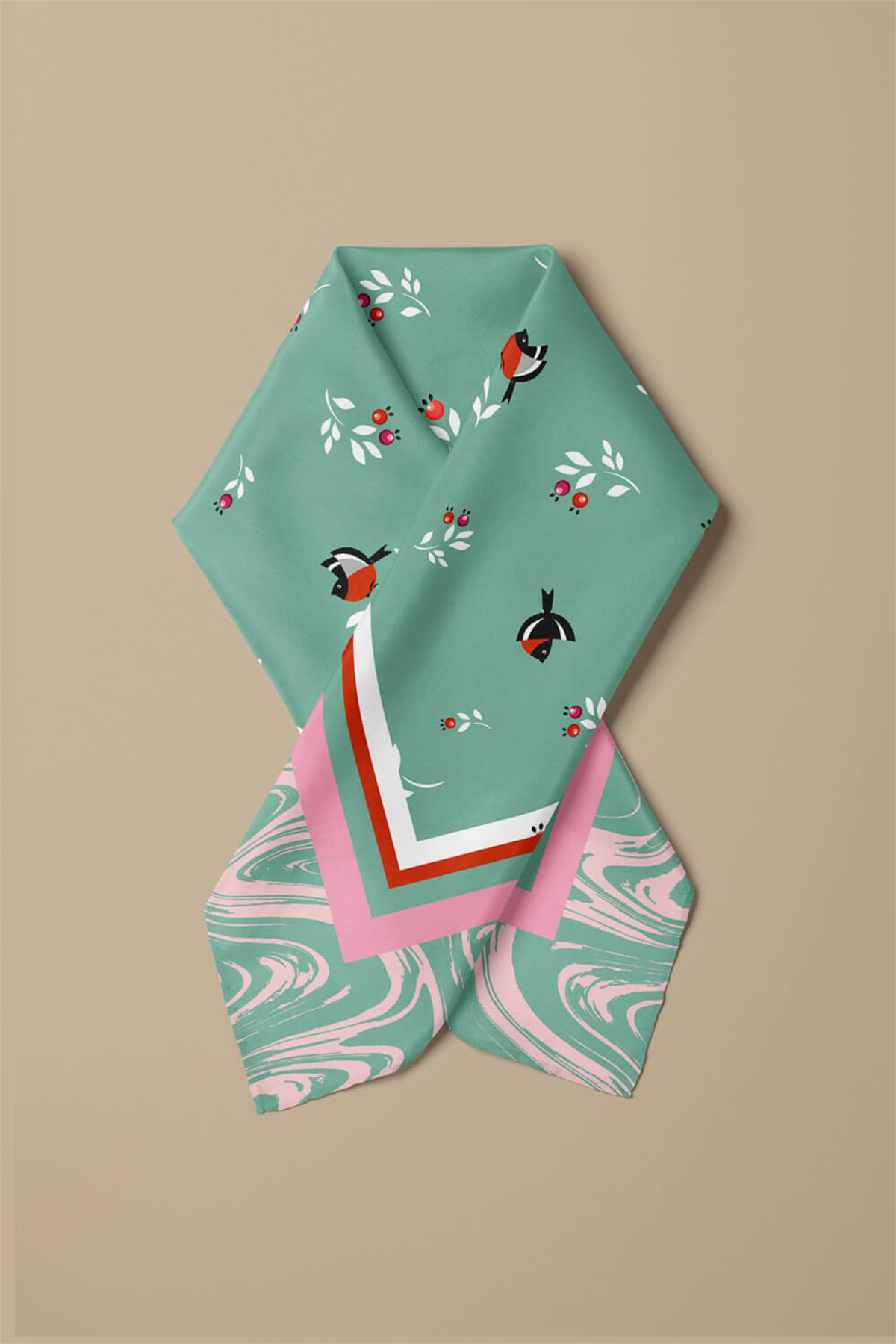 F115 ÇITIR RETRO DESENLİ BANDANA DG12076