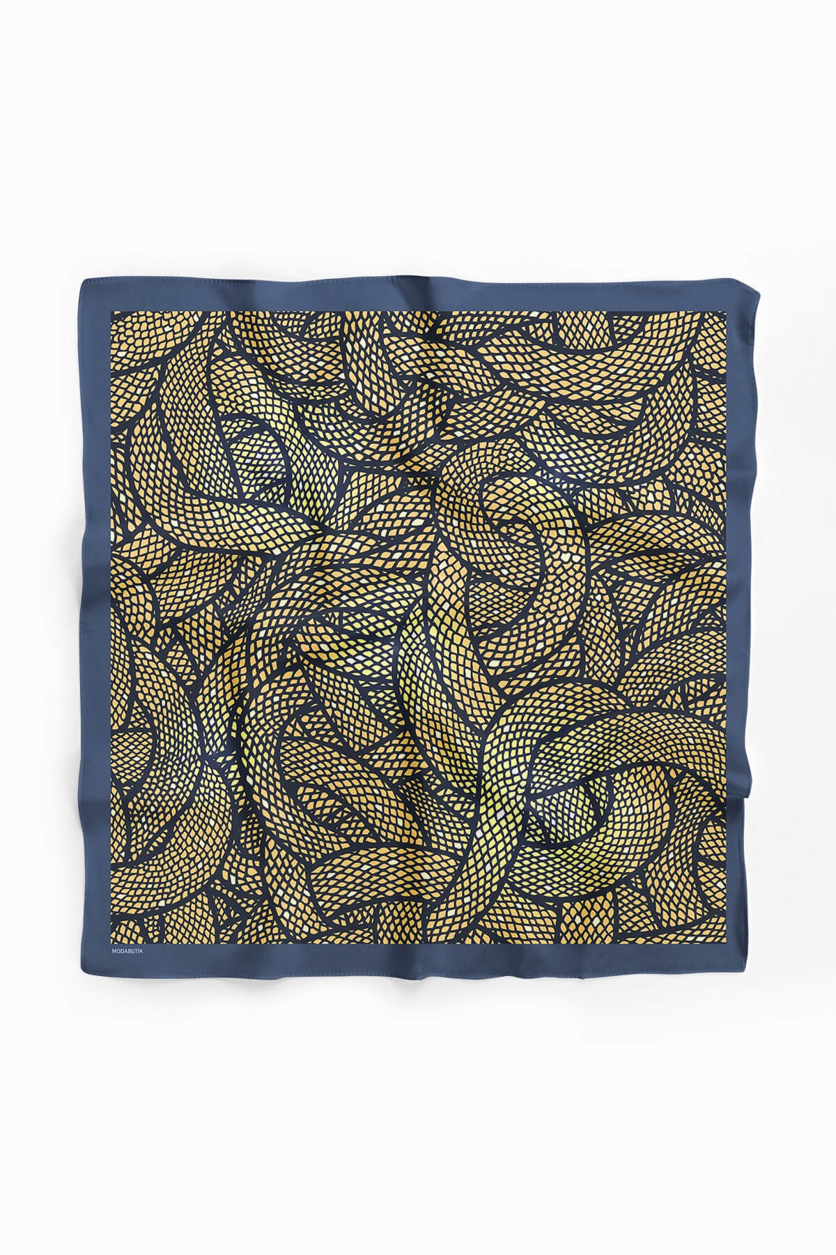 Violla Y70 Kadın Halat Desenli Bandana 50x50 Sarı DG0340-22
