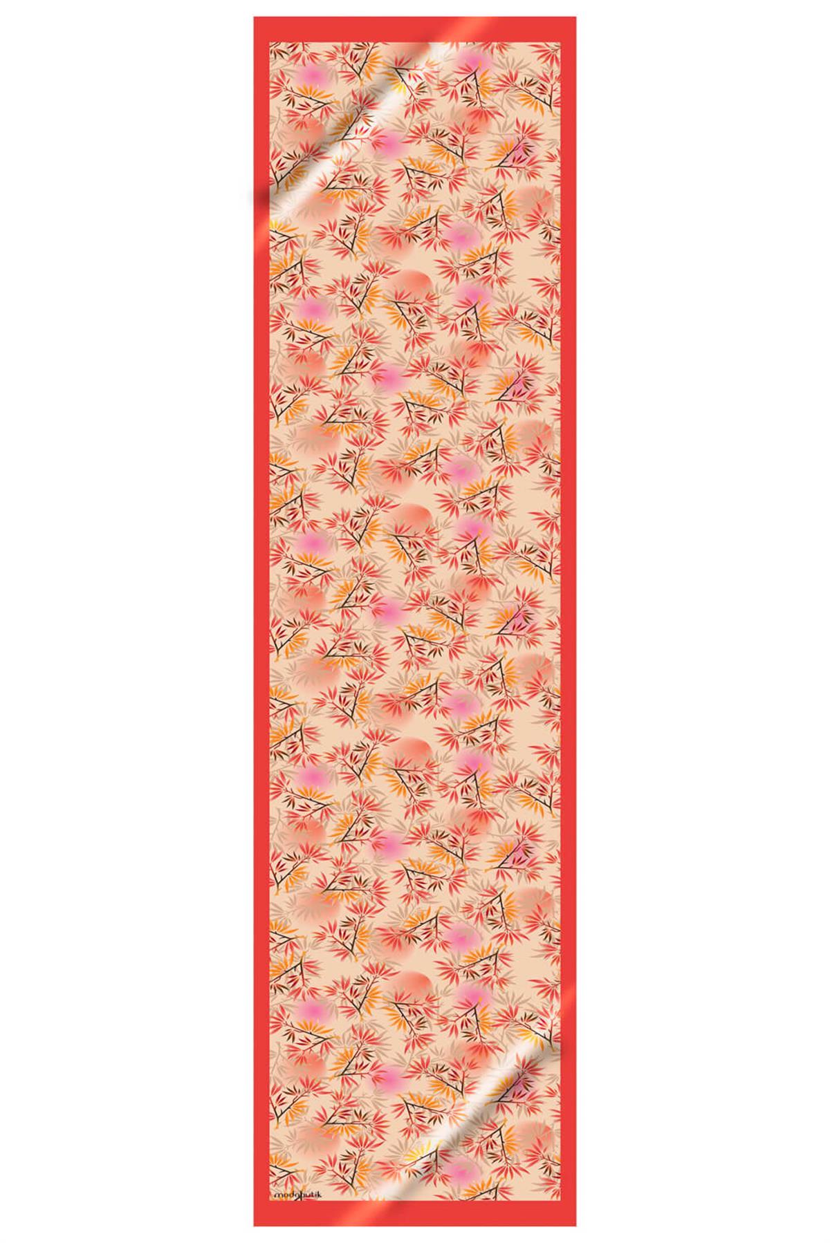 Modabutik Yaprak Desenli Kadın Fular