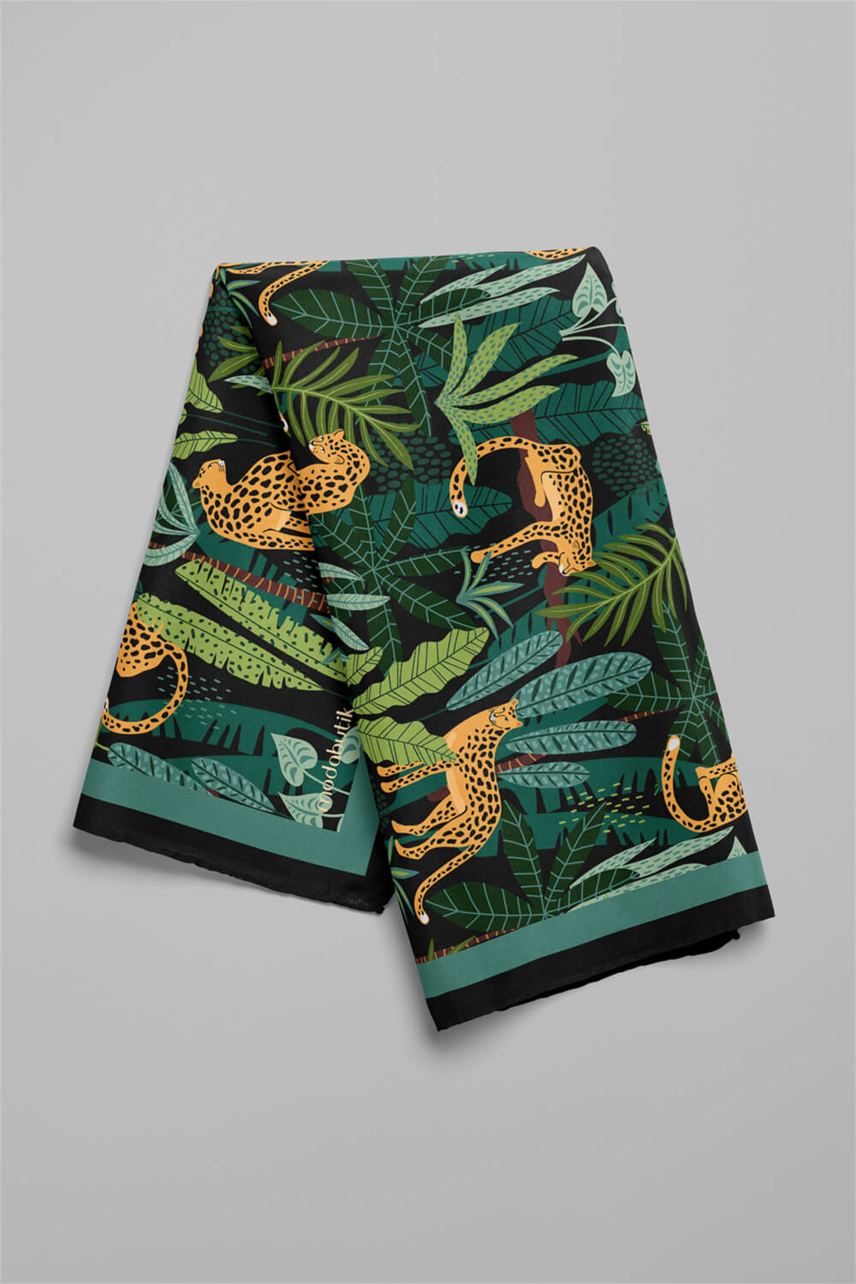 Modabutik Tropik Leopar Desenli Bandana A1