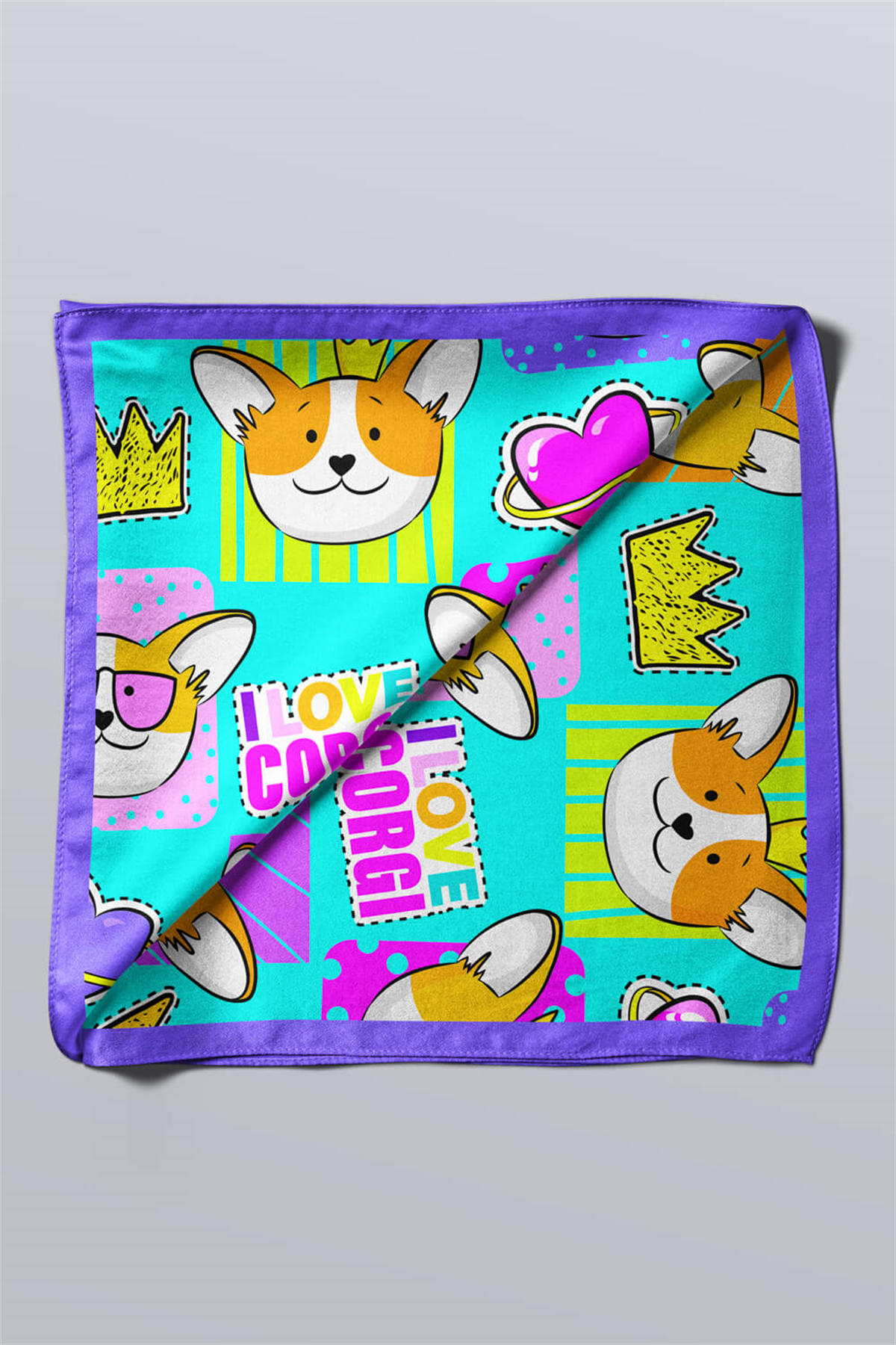 G104 Modabutik Köpek Desenli Bandana