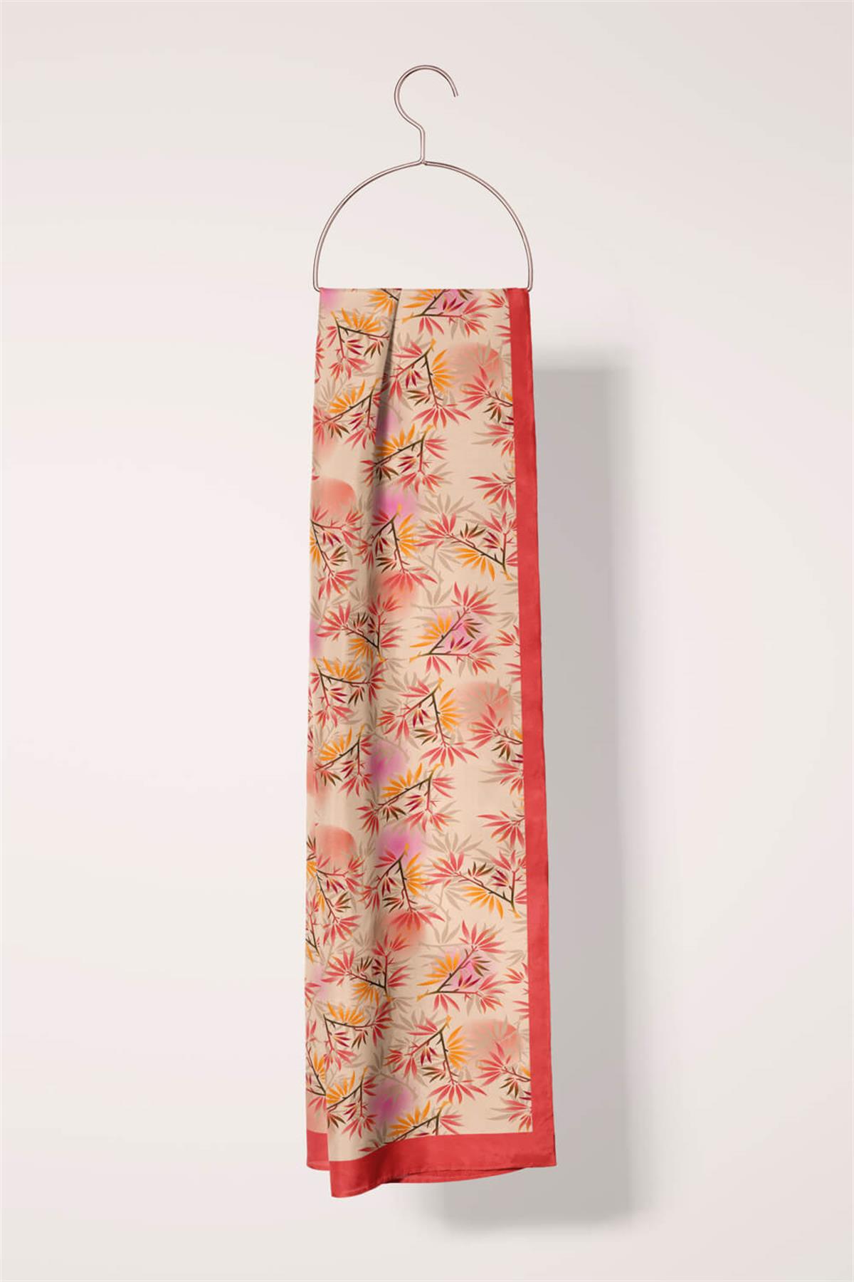 Modabutik Yaprak Desenli Kadın Fular