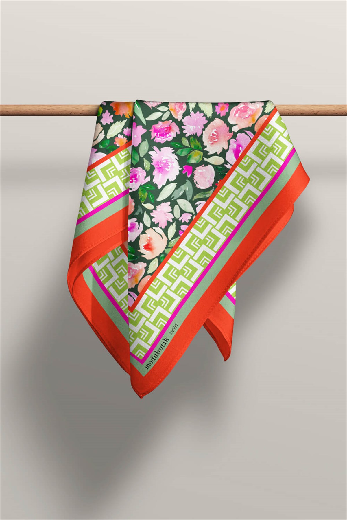 Violla Y93 WATERCOLOR  FLOWERS TASARIMLI BANDANA DG12057