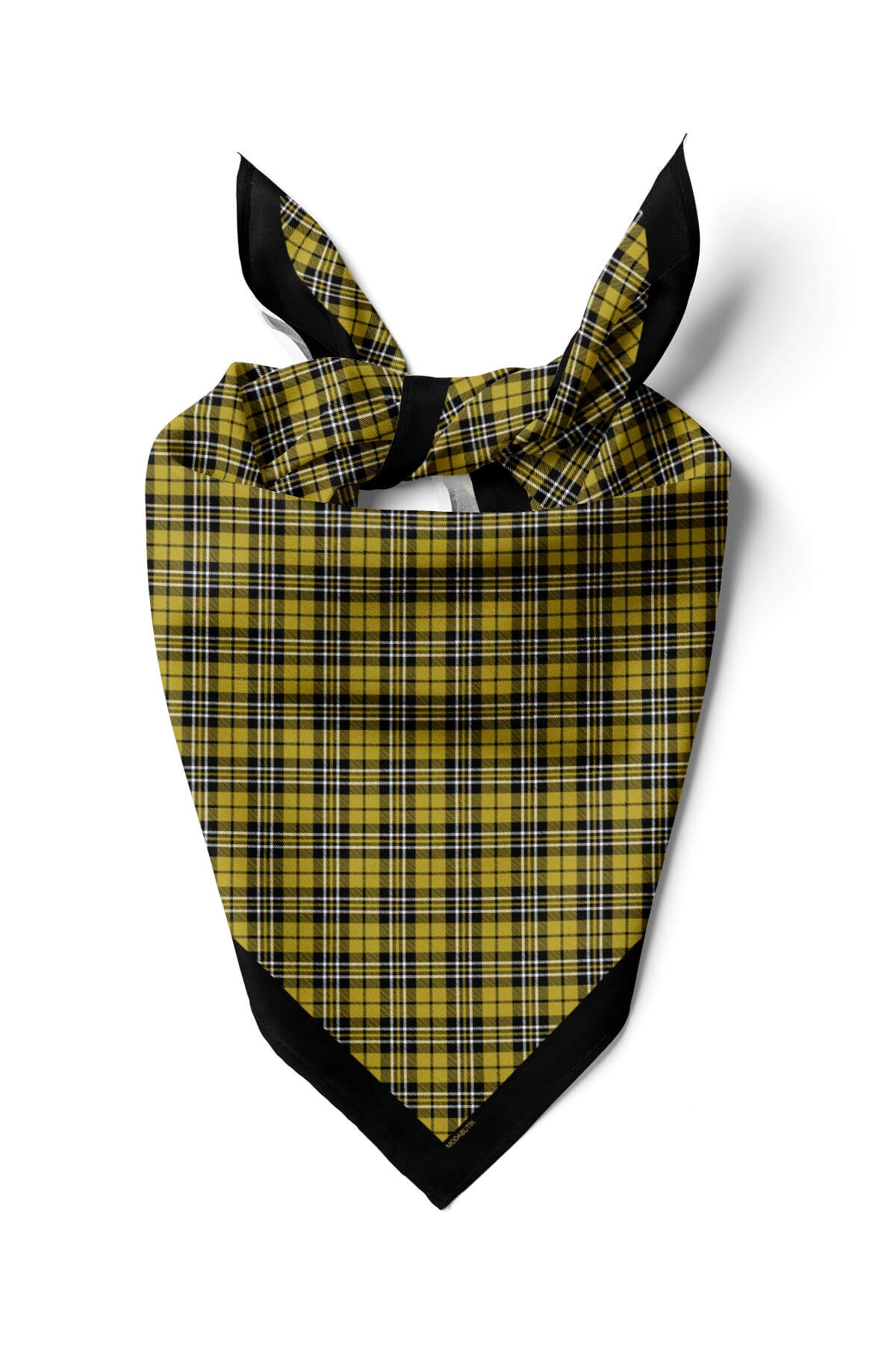 Violla Z48 Kadın Siyah Yeşil Kare Desenli 50x50 Bandana HYL DG01411-22