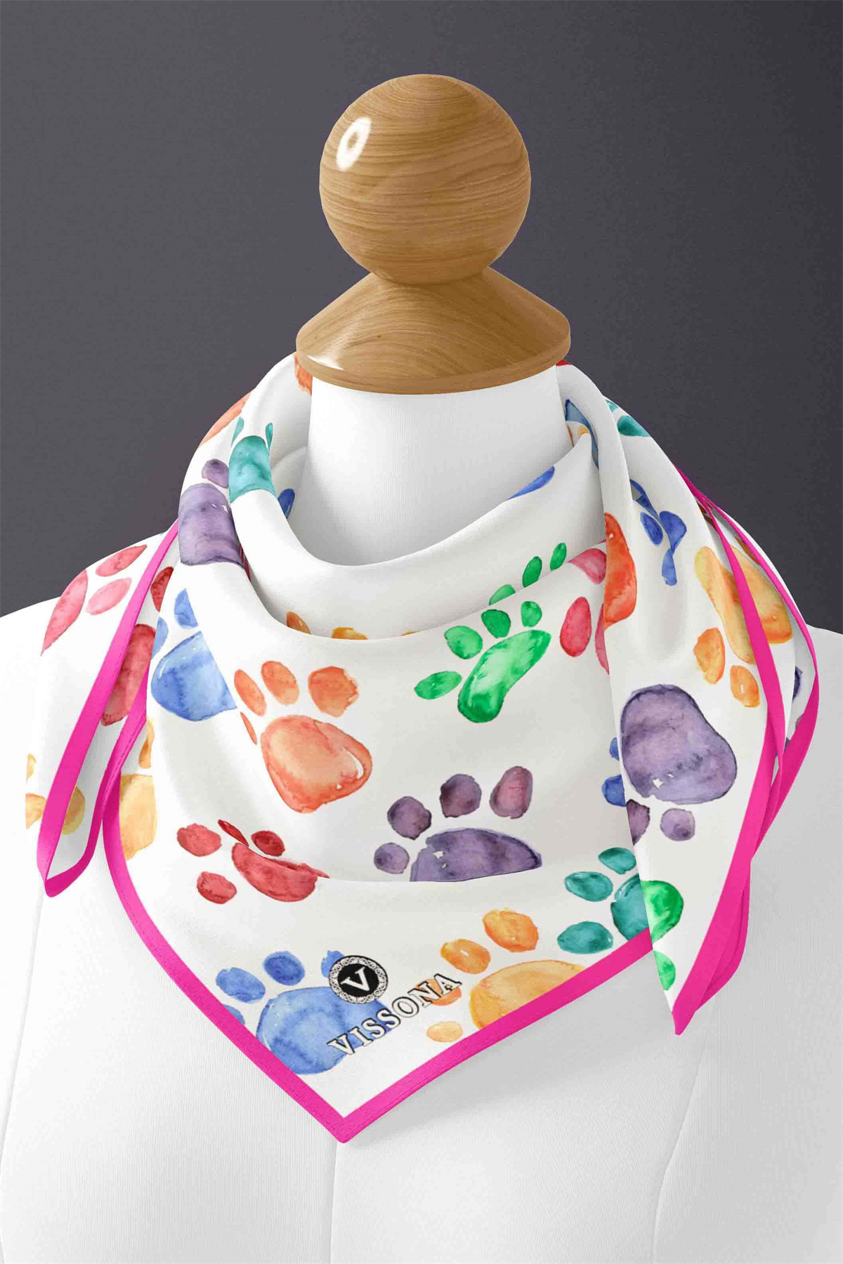 100% Silk Headscarf for Women - 22