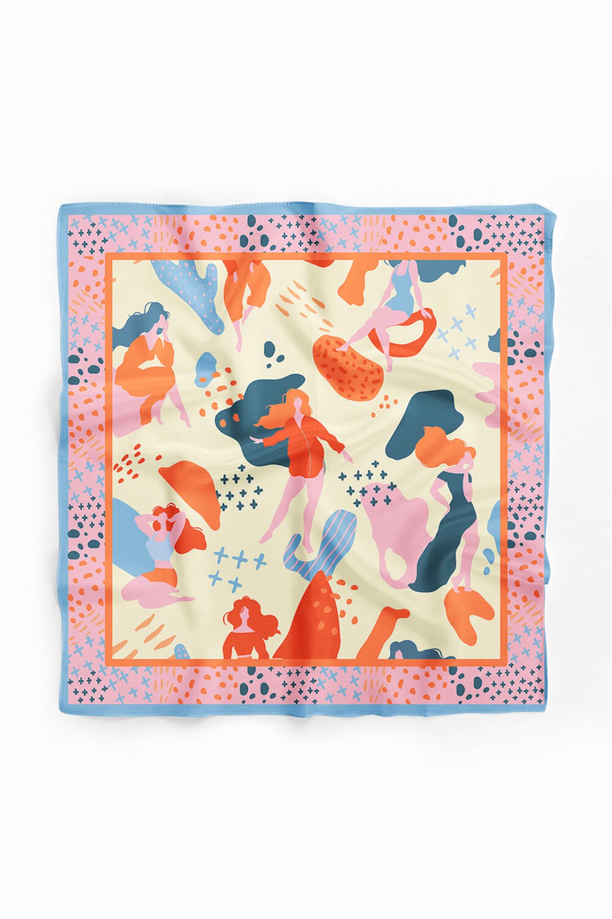 Vissona Kadın Desenli İpek Bandana