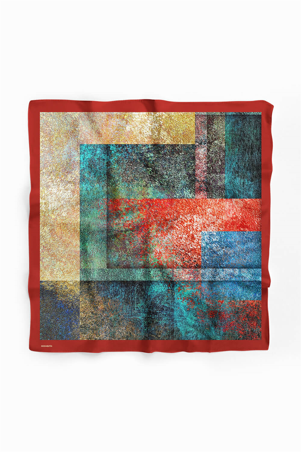 Y81 Kadın Sonbahar Desenli Bandana 50x50 DG0460-22