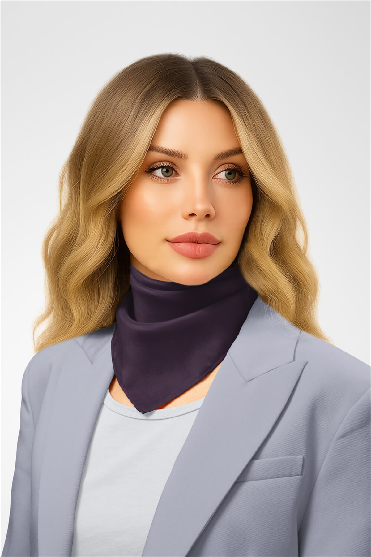 Şifon Leylak Bandana
