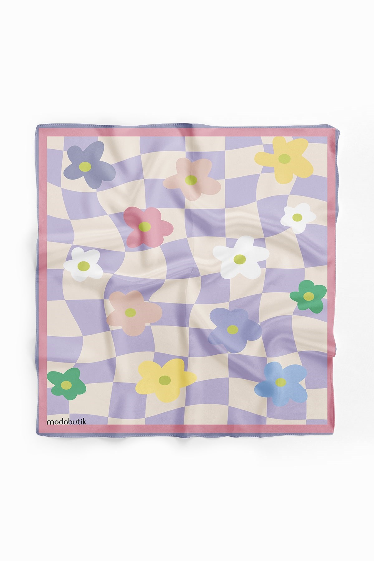 E78 Violla Çiçek Desenli Bandana