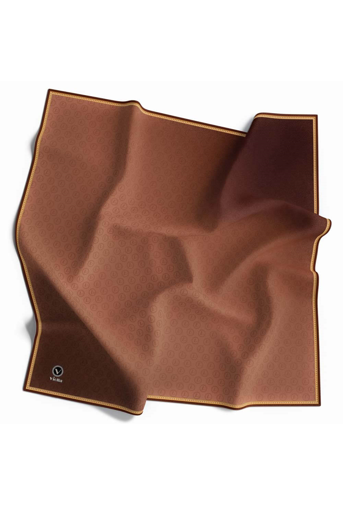 Twill Degradeli Bakır Renkli 90x90 Eşarp (İpek İçermez)