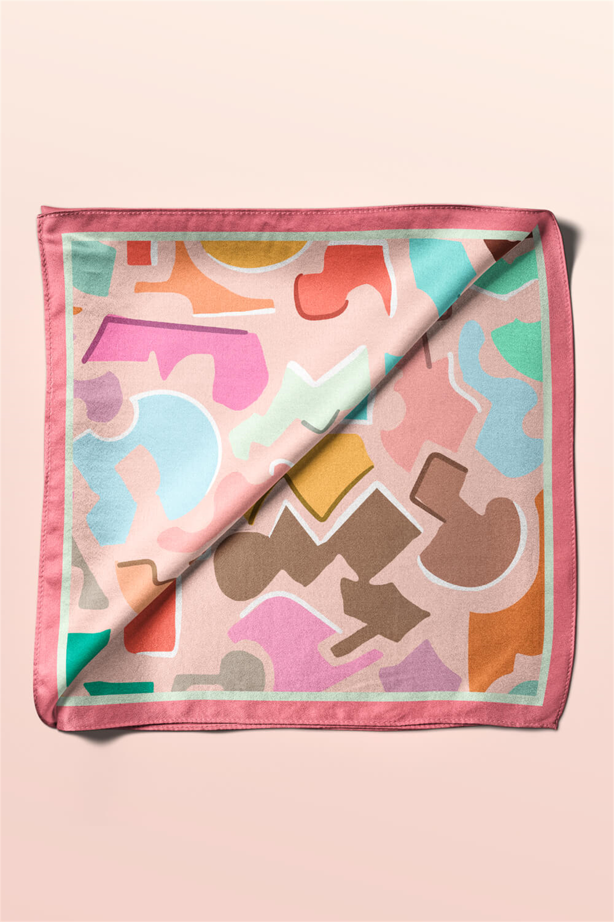 F116 Modabutik Geometrik Desenli Bandana