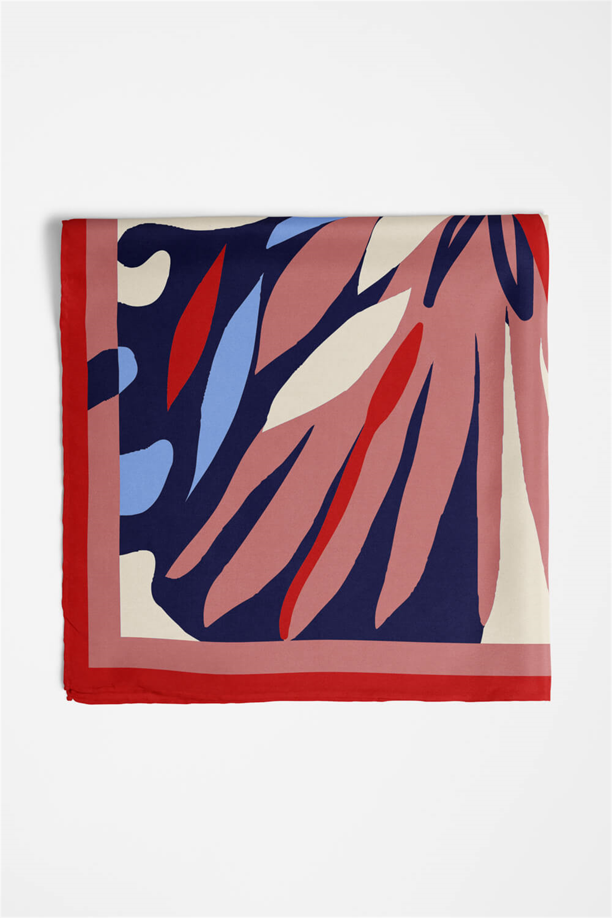 Saten İpek Kelebek Desenli Kadın Bandana