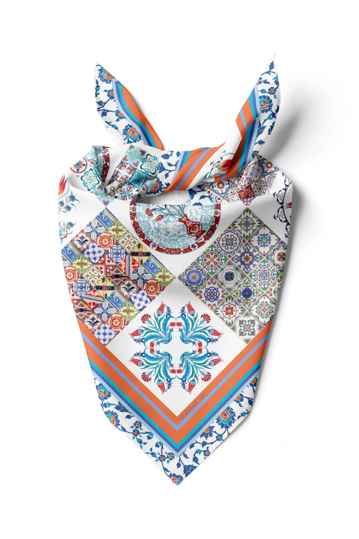 Y6 KADIN ÇİNİ DESENLİ BANDANA DG10244