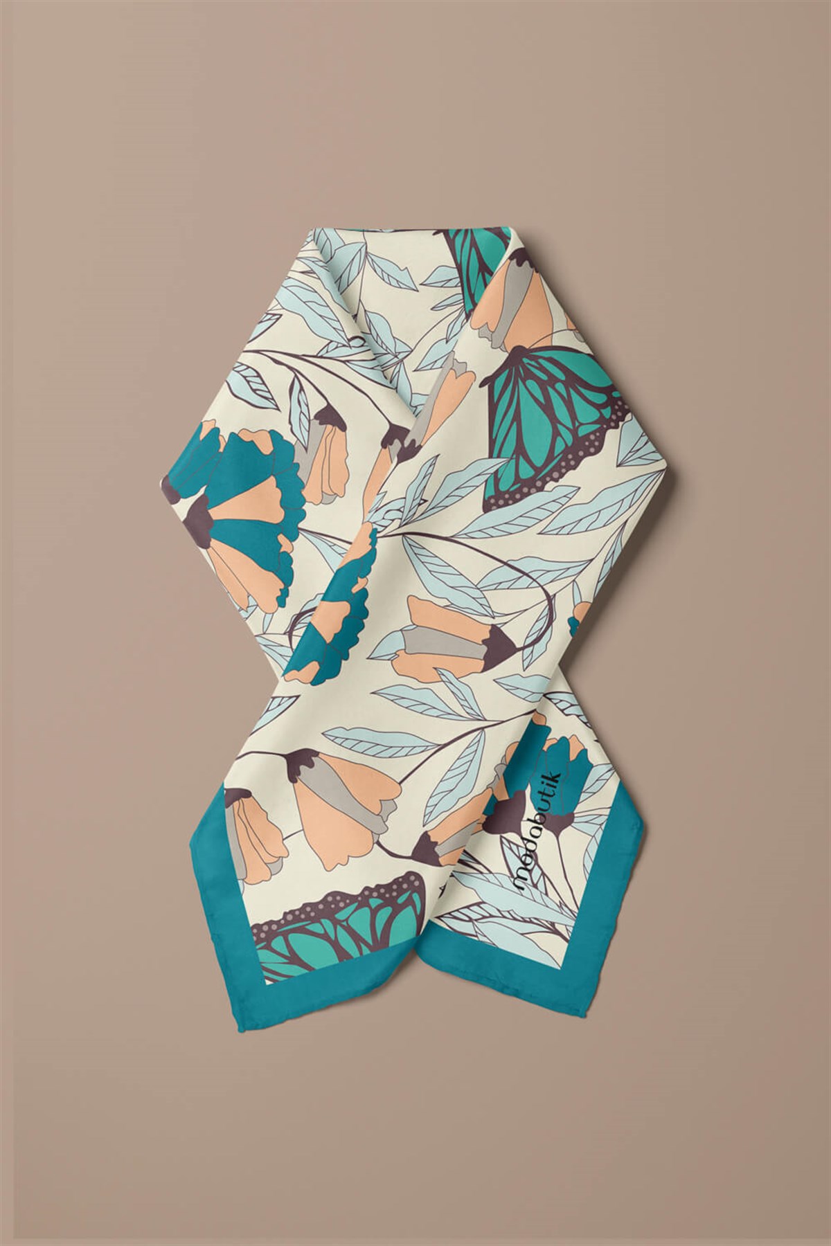 A119 Violla Kelebek Desenli Bandana