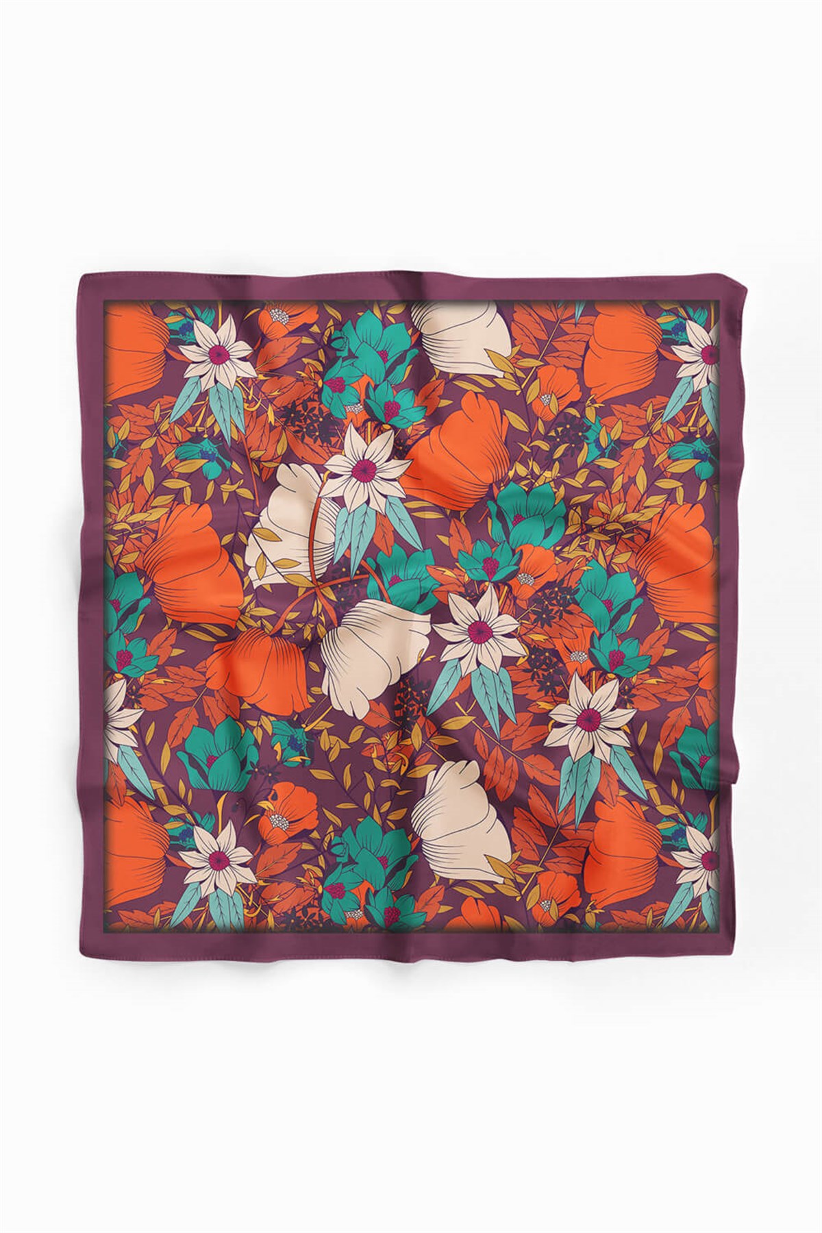 Violla Çiçek Desenli Bandana