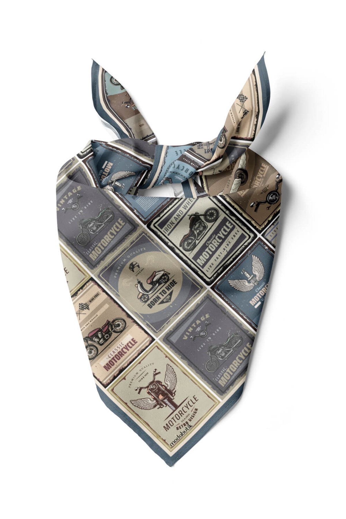 H7 Modabutik Motorcycle Desenli Bandana