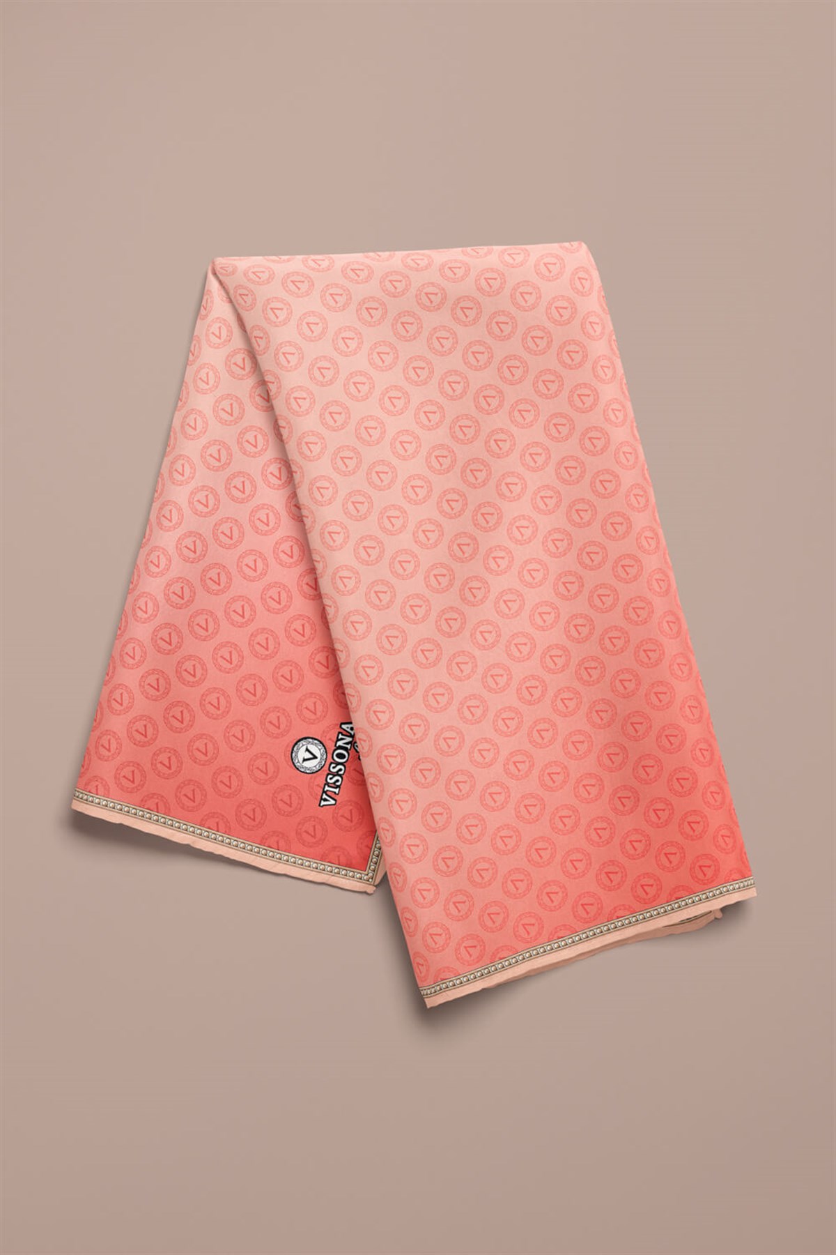 %100 İpek Kadın Desenli Bandana 80x80