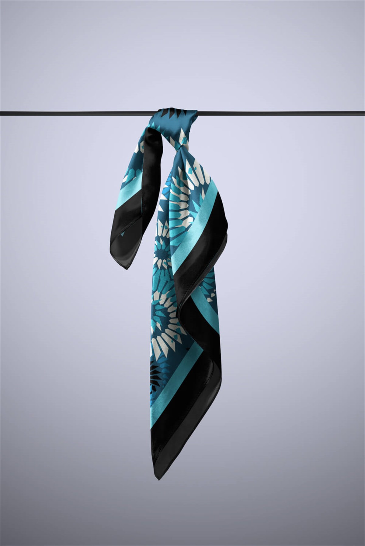 Violla F63 Kadın Yakamoz Desenli 50x50 Bandana HYL DG0846-22