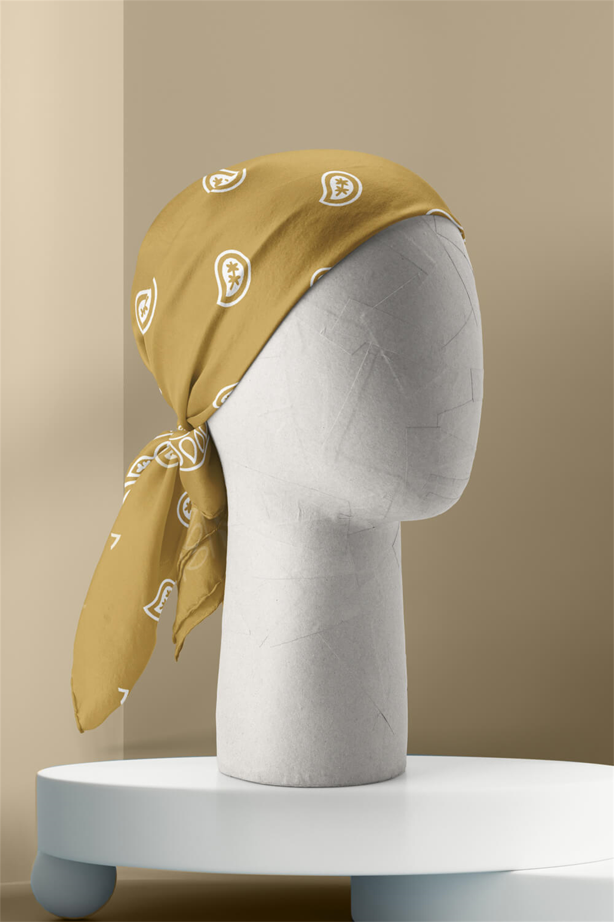A23 MUSTARD ŞALLI BANDANA DG12189