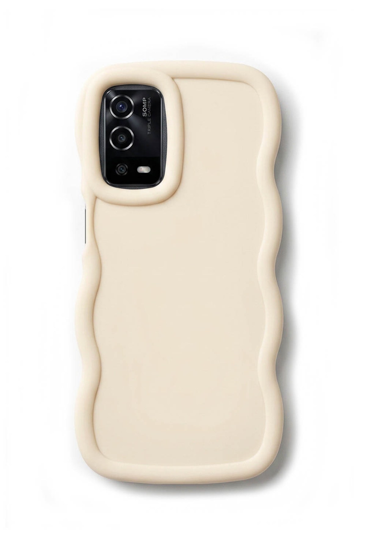Oppo A54 / A16 / A55 Serisi Uyumlu Dalgalı Tasarım Kamera Korumalı Mat Silikon Kılıf