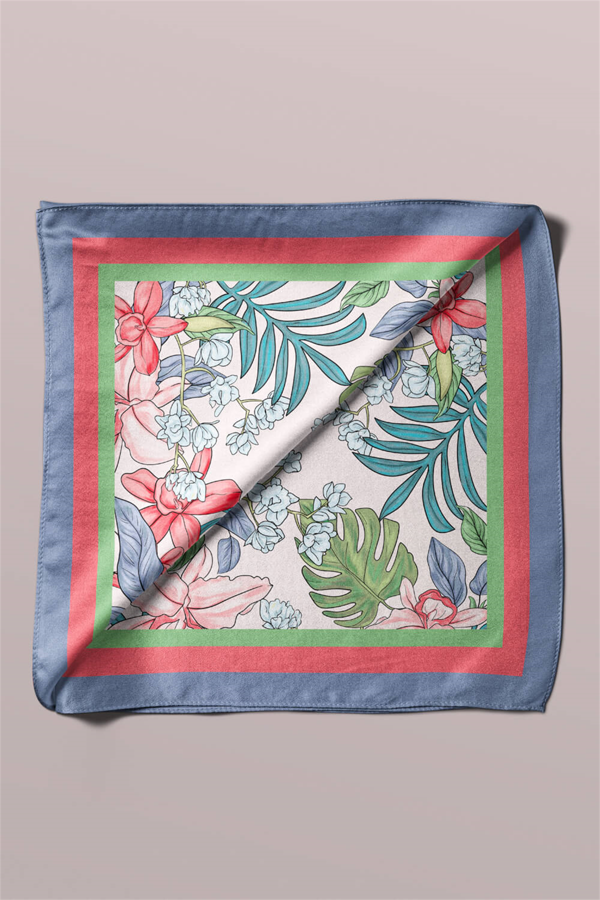 F57 TROPICAL FLOWERS BANDANA