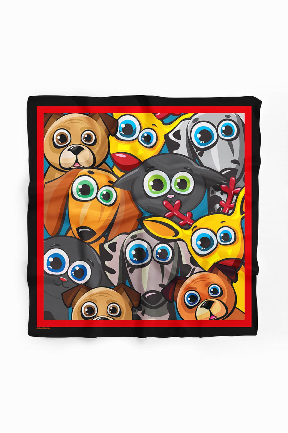 Violla H27 Kadın Karışık Animal Friends Desenli 50x50 Bandana HYL DG0524-22