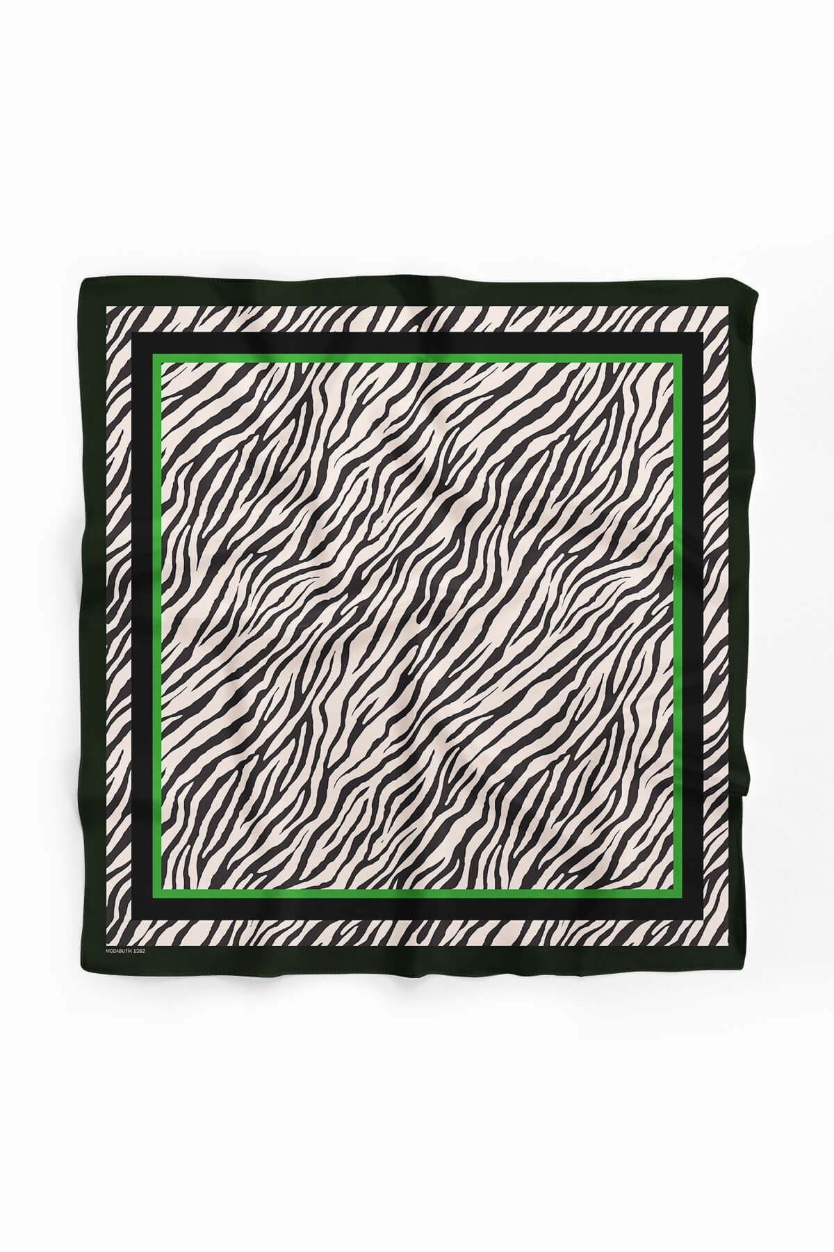 Violla Kadın Siyah Beyaz Zebra Desenli 50x50 Bandana HYL DG01282-22