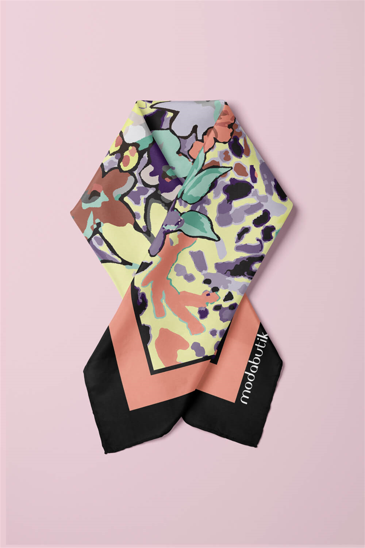 B101 ÇİÇEK DESENLİ BANDANA